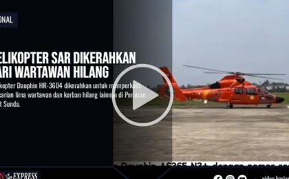 Helikopter HR-3604 Dikerahkan Cari Korban Hilang