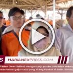 Bupati Pandeglang Raden Dewi Setiani Mengunjungi Posko Pencarian Sekaligus Bemberikan Penguatan Moril Kepada Keluarga Jurnalis Yang Hilang Kontak di Selat Sunda