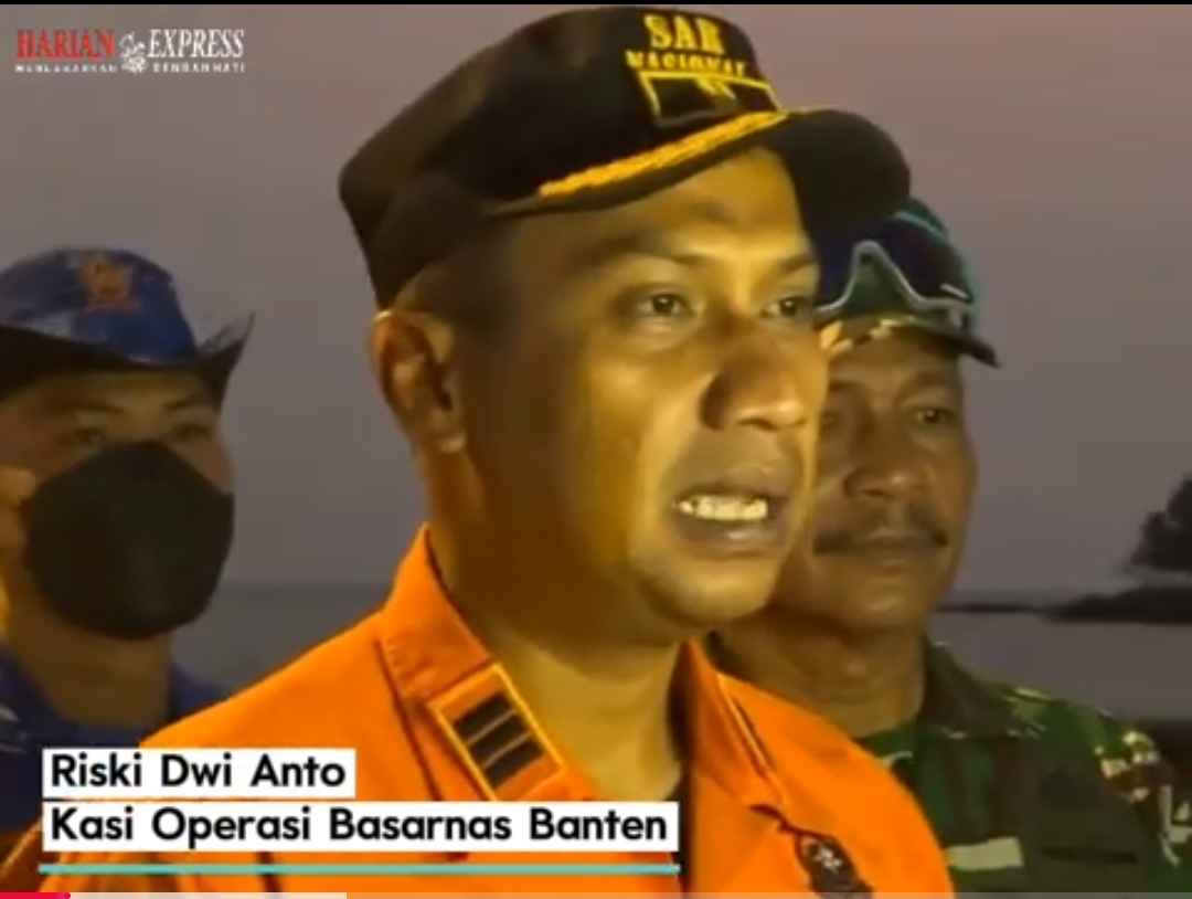 Keterangan Kasi Operasi Basarnas Banten Riski Dwi Anto tentang Perkembangan Pencarian Lima Wartawan yang Hilang